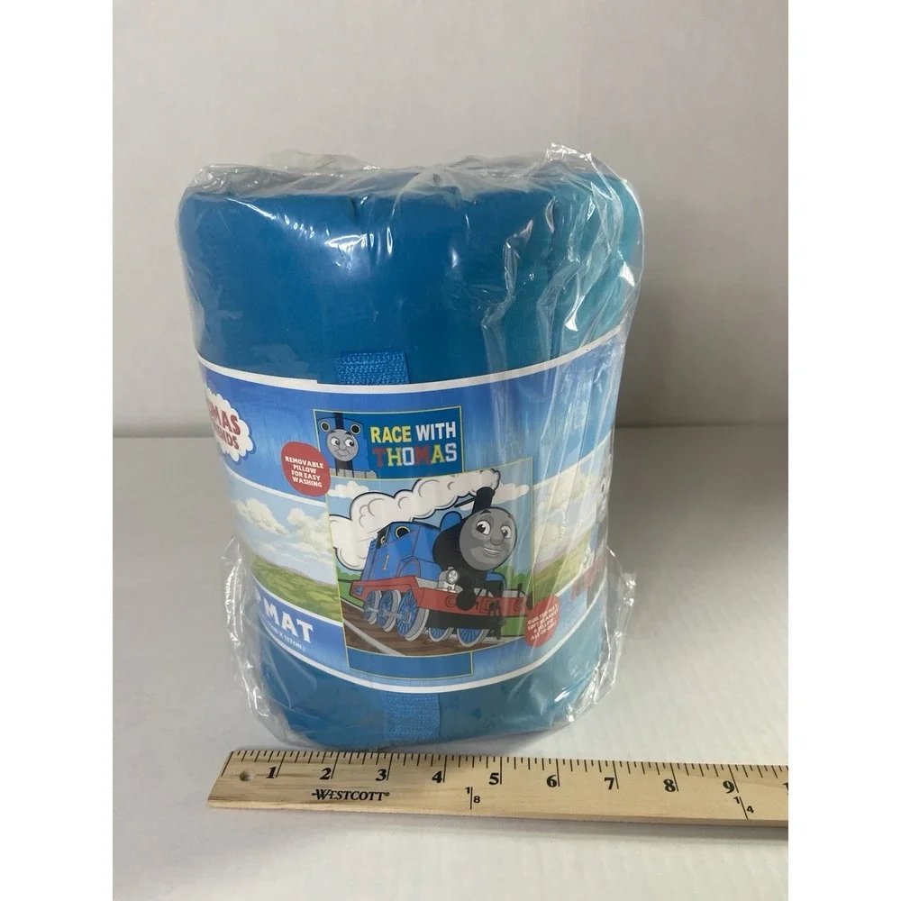 Thomas & Friends Race‎ with Thomas Kids Nap Mat Blue 46x20 w Pillow - Picture 13 of 15